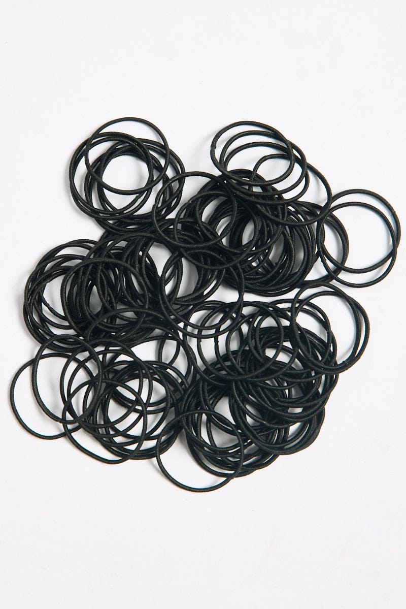 Black 100 Pack Hair Ties