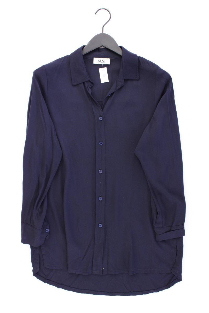 AUST Langarmbluse Gr. S blau aus Viskose